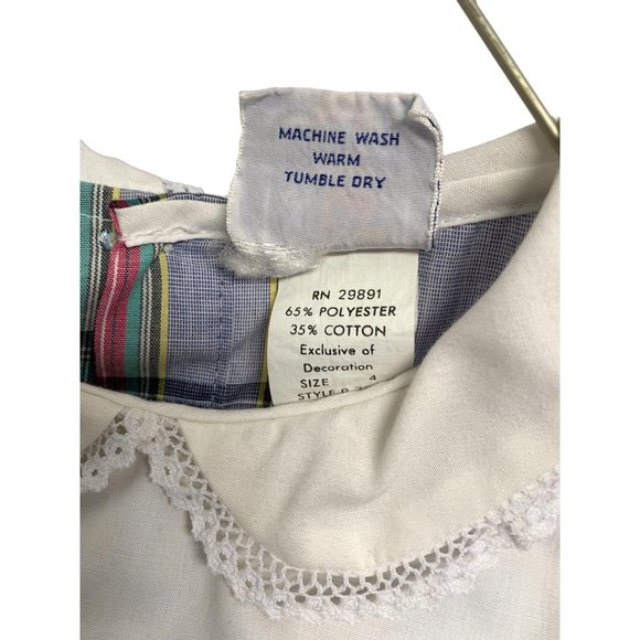 Nanas Pet GIrls Toddler Size 4T Jc Penneys Vintage Plaid Smocked Style P33743 La - Picture 4 of 6